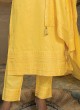 Yellow Salwar Kameez In Chanderi Fabric